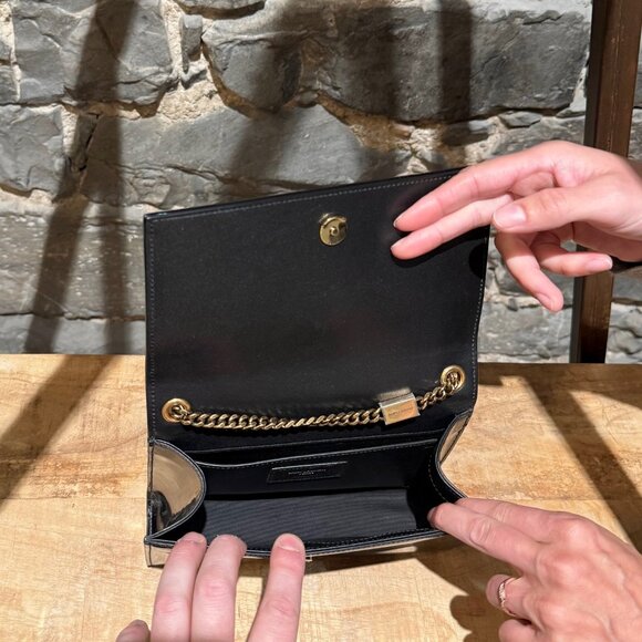 Saint Laurent Bicolour Black Beige Small Kate Chain Shoulder Bag - Picture 7 of 16